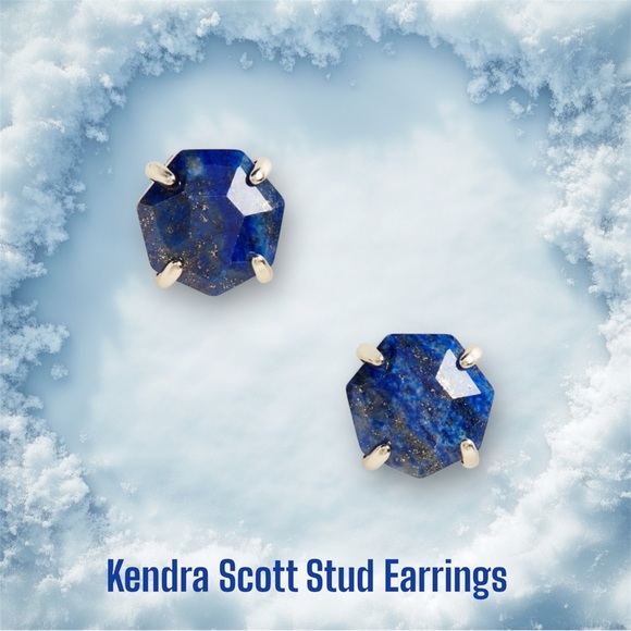 Kendra Scott Blue Oversized Stud Earrings NWT - Picture 1 of 15